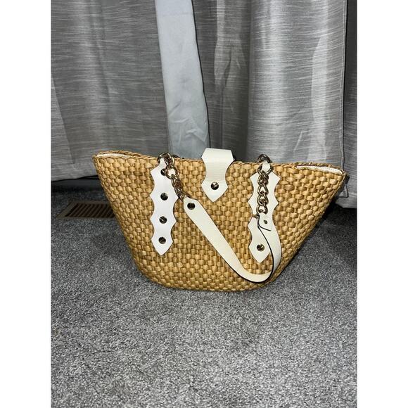 Michael Kors Santorini Raffia‎ Straw Purse - Picture 5 of 8